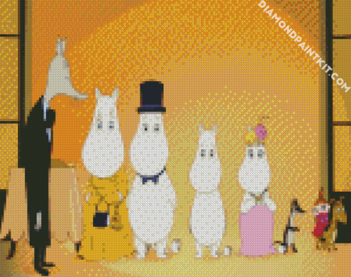 Moomins On The Riviera Family diamond painting