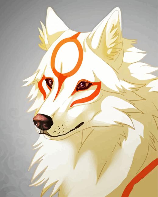 Okami Dog Anime diamond painting