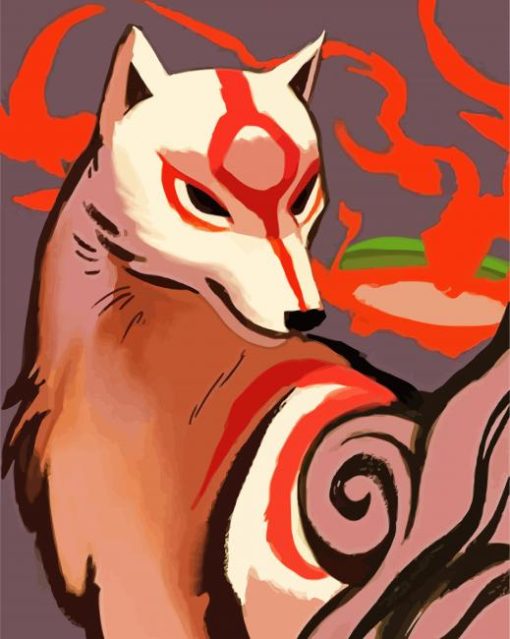 Okami Dog diamond painting