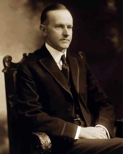 President Of The Us Calvin Coolidge diamond painting