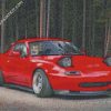 Red Miata Car diamond painting