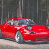 Red Miata Car diamond painting