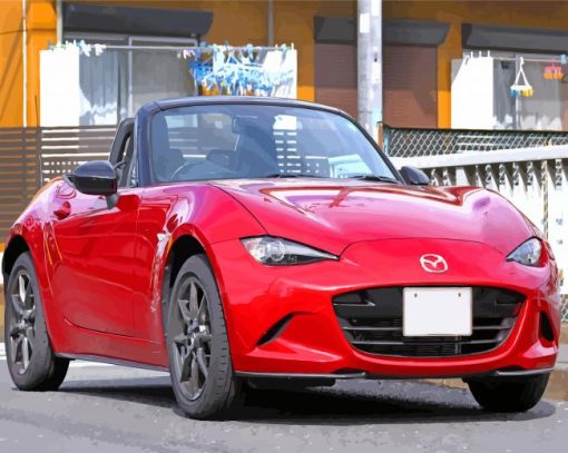 Red Mx5 diamond painting