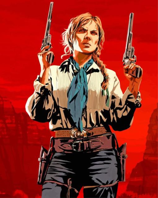 Red Dead Redemption Sadie Adler diamond painting