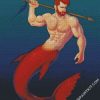 Redhead Merman diamond painting