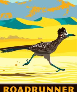 Roadrunner Bird Poster diamond painting