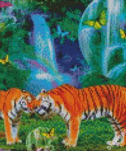 Romantic Tigers diamond painting