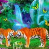 Romantic Tigers diamond painting