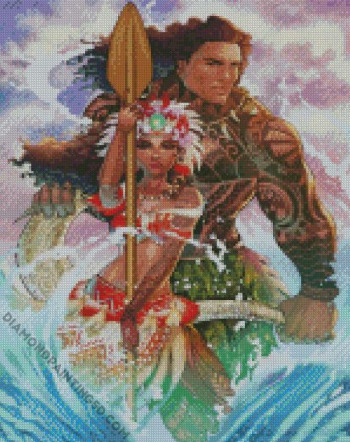 Moana And Maui Art Diamond Paintings