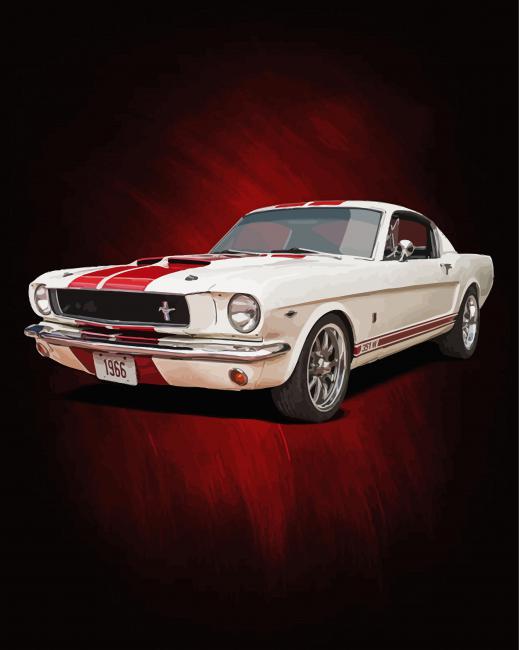 66 Ford Mustang Car Art Diamond Paintings