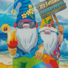 Gnomes On Vacation Diamond Paintings