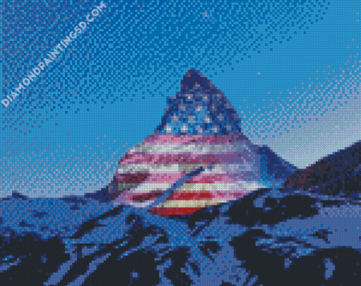 Matterhorn USA Flag Diamond Paintings