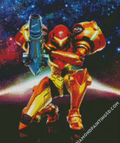 Metroid Galaxy Diamond Paintings