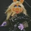 Miss Piggy Wearing Black Diamond Paintings