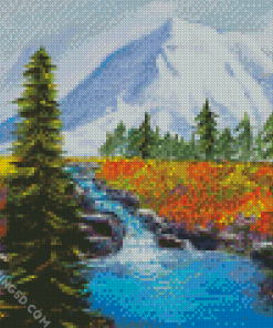 Mt Rainier Art Diamond Paintings