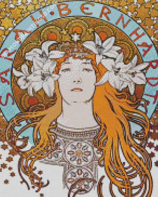 Sarah Bernhardt Alphonse Mucha Diamond Paintings