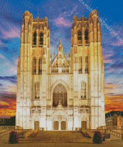 St Michael And St Gudula Cathedral Bruxelles Diamond Paintings