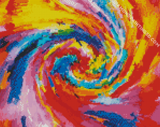 Abstract Colorful Tornado Diamond Painting