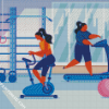 Aesthetic Gym Illustration Diamond Paintings