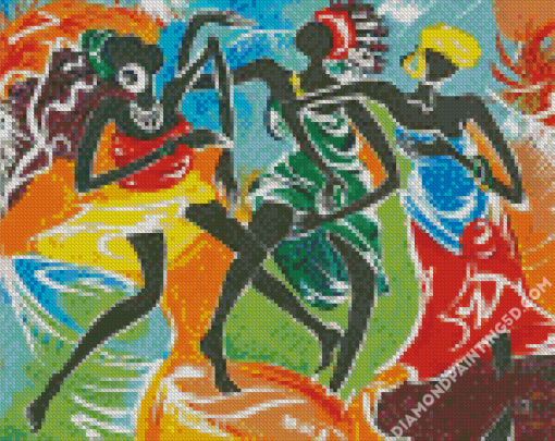 African Dancers Diamond Paintings