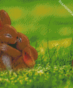 Brown Bunnies Diamond Paintings