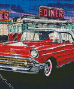 Chevrolet Bel Air Diner Diamond Paintings