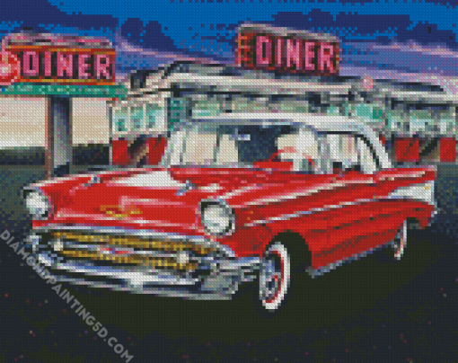 Chevrolet Bel Air Diner Diamond Paintings