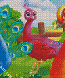 Colorful Peacocks Diamond Paintings