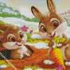 Cute Bunnies Diamond Paintings