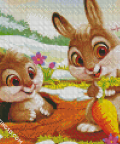 Cute Bunnies Diamond Paintings