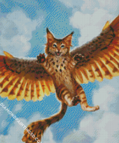 Flying Wild Cat Diamond Paintings