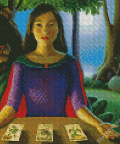 Fortune Teller And Lion Diamond Paintings