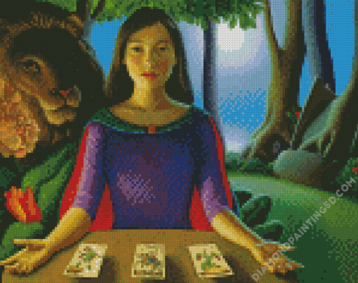 Fortune Teller And Lion Diamond Paintings