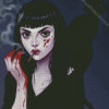 Goth Girl And Black Cat Diamond Paintings