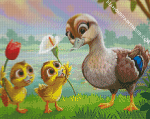 Happy Ducks Family Diamond Paintings