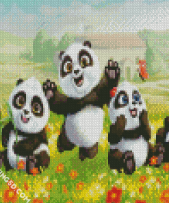 Happy Pandas Diamond Paintings