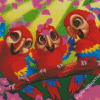 Happy Parrots Diamond Paintings