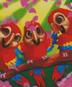 Happy Parrots Diamond Paintings