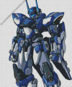 Mecha Blue Robot Diamond Paintings