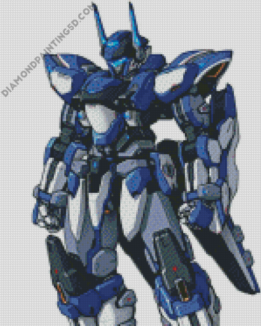 Mecha Blue Robot Diamond Paintings