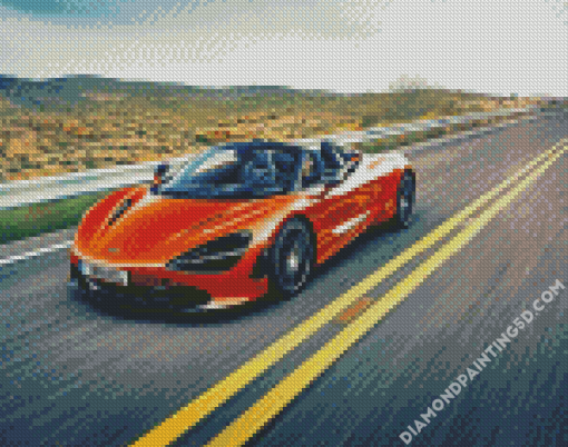 Orange Mclaren Diamond Paintings