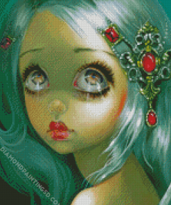 Sad Wide Eyed Girl Diamond Painting