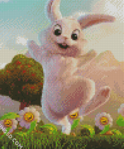 White Bunny Diamond Paintings