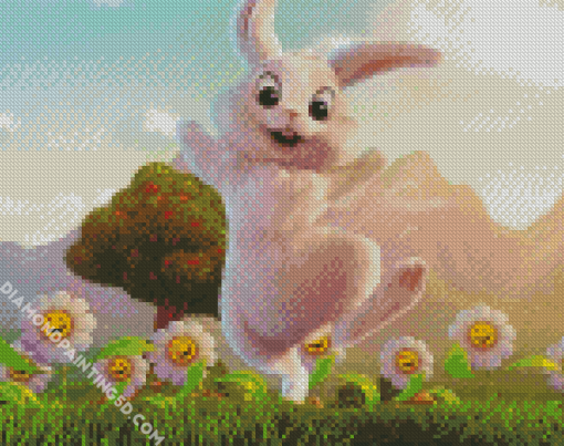 White Bunny Diamond Paintings