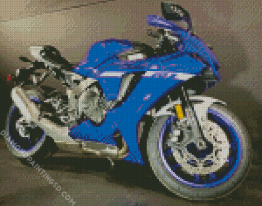 Blue R1 Bike Diamond Paintings