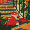 Cat On Stairs Diamond Paintings