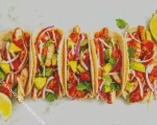 Delicious Chicken Tacos Diamond Paintings