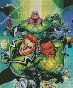 Green Lantern Comic Diamond Paintings