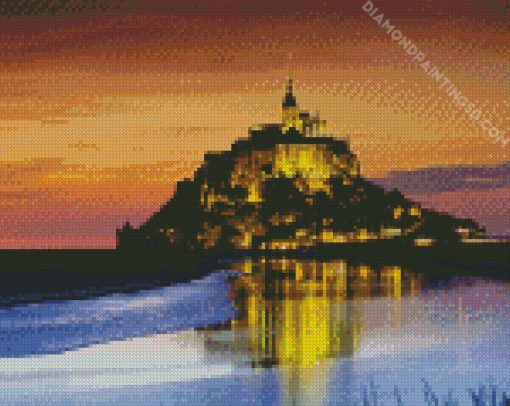 St Michaels Mount At Night Diamond Paintings