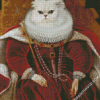 White Royal Cat Diamond Paintings